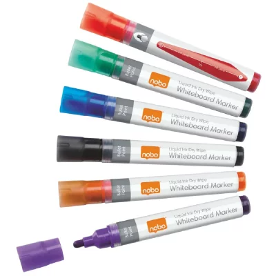 NOBO  Marqueurs &agrave; encre liquide 6 pcs