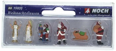 NOCH  - 15920 - Mod&eacute;lisme Ferroviaire - P&egrave;re No&euml;l - 5 Figurines Et Accessoires