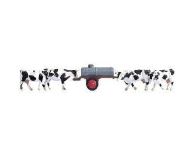 NOCH  - 16658 - Mod&eacute;lisme Ferroviaire - Vaches &Agrave; L'Abreuvoir - 4 Vaches + Accessoires