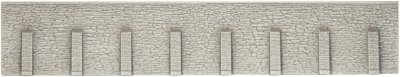 NOCH  - 58066 - mod&eacute;lisme ferroviaire - b&acirc;timent - mur de sout&egrave;nement