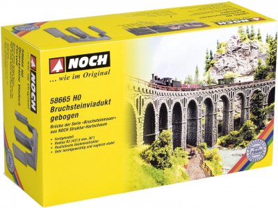 NOCH  - 58665 - mod&eacute;lisme ferroviaire - viaduc de moellon - radius r2 437,5 mm - 30&deg;