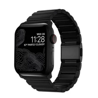 Nomad - Bracelet en titanium pour Apple Watch 42 / 44 mm - Noir