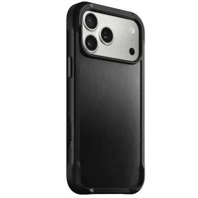 NOMAD  Coque Rugged Horween Leather Apple iPhone 17 Pro Max - Noir