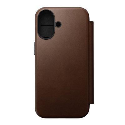 NOMAD  &Eacute;tui Portefeuille pour iPhone 17 MagSafe en Cuir S&eacute;rie Modern Marron