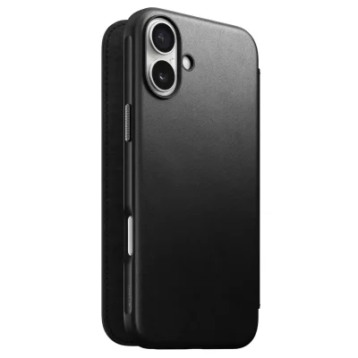 NOMAD  &Eacute;tui Portefeuille pour iPhone 17 MagSafe en Cuir S&eacute;rie Modern Noir