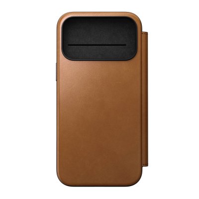 NOMAD  &Eacute;tui Portefeuille pour iPhone 17 Pro Max MagSafe en Cuir S&eacute;rie Modern Marron clair
