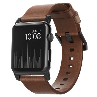 NOMAD  Modern Bracelet en cuir Apple Watch 42mm / 44mm / 45mm / 49mm Noir