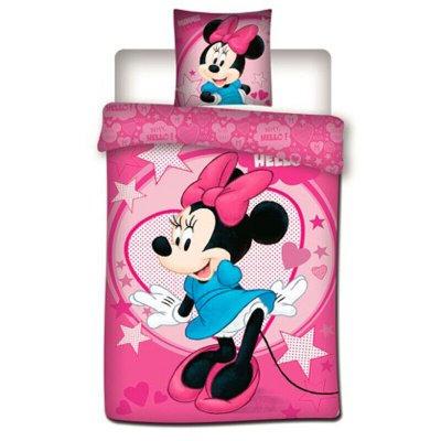 AYMAX Noname Disney - Parure De Lit 140x200 - Hello Minnie '100% Microfibre'