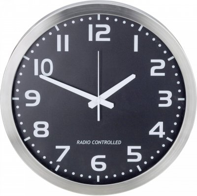 Noname - Horloge murale M601508 radiopilot&eacute;(e) 40 cm aluminium X17552