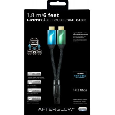 AFTERGLOW NONAME PDP -  - Cable HDMI Double 1.80 M - Blue/Green
