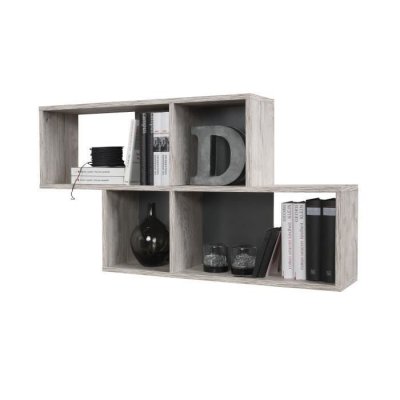 Nora etagere murale - 100 x 19, 5 x 53 cm - chene sable anthracite