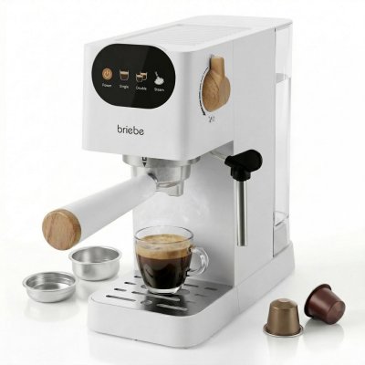 BRIEBE Nordic Machine &agrave; Caf&eacute; Expresso 20 Bars Compatible avec Capsules Nespresso 1,2L EC1180WHT Br