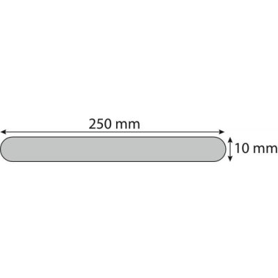 Nordlinger Pro Repose Plat, INOX, Alu, 250mmx10mm