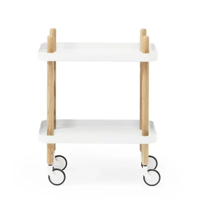 Normann Copenhagen Chariot de service Block Table - blanc