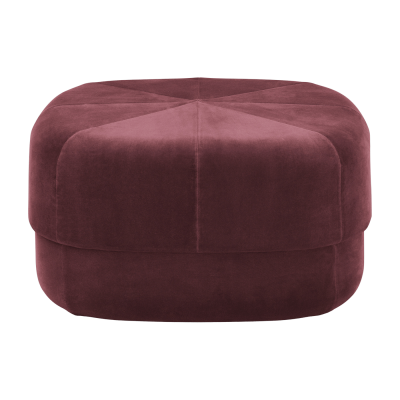 NORMANN COPENHAGEN  - Circus Pouf grand, velours rouge fonc&eacute;