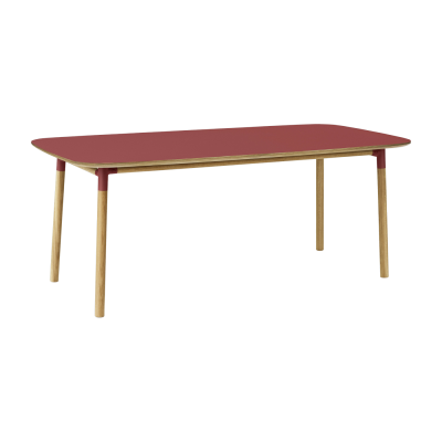 Normann Copenhagen Formulaire table de ch&ecirc;ne rouge