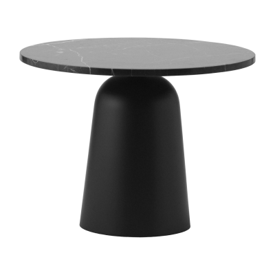 Normann Copenhagen - Turn Table basse &Oslash; 55 cm, marbre / noir
