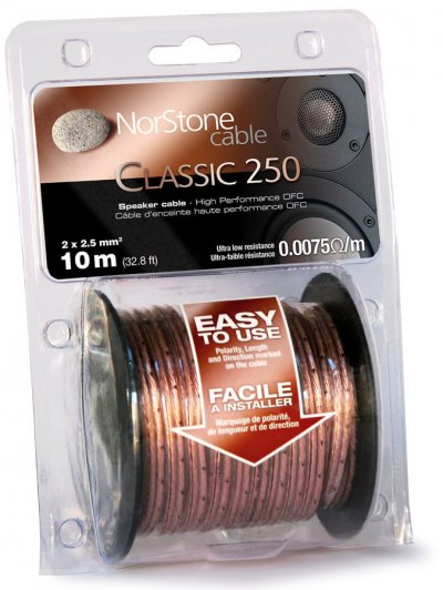 NORSTONE  Bobino C&acirc;ble enceinte 10 m Transparent