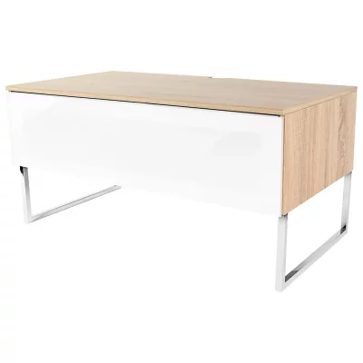 NORSTONE  - Meuble TV Khalm Chene Clair Porte Blanche