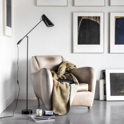 NORTHERN  Lampadaire Birdy floor Aluminium/Acier 133 x 67 cm Noir