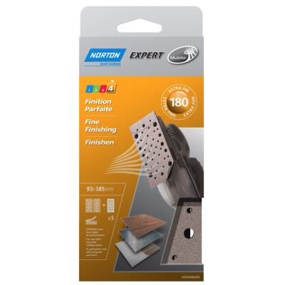 GENERIQUE Norton - 5 Garnitures Corindon Multi-Air 93 X 185 Mm (Grain 40)