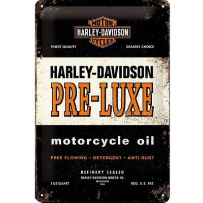 GENERIQUE Nostalgic-Art 22175 Plaque en m&eacute;tal Harley Davidson Huile Pre-Luxe [en Anglais] 20 x 30 cm