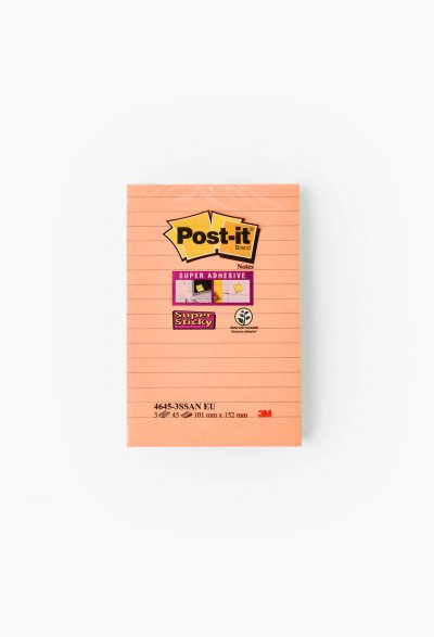 POST IT Notes lign&eacute;es Post-it 102 x 152 mm - bloc de 45 feuilles - Lot de 12