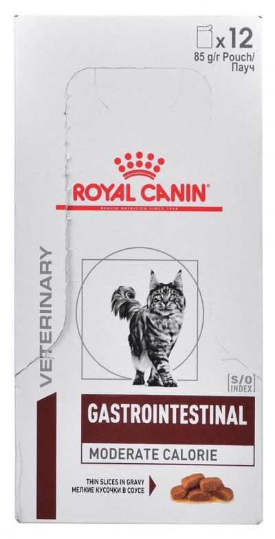 ROYAL CANIN VETERINARY DIET Nourriture Humide Gastro-intestinal Moderate Calorie Feline 12x85 gr 