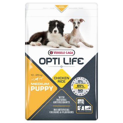 OPTI LIFE Nourriture pour chiens  versele laga chiot moyen 12,5 kg