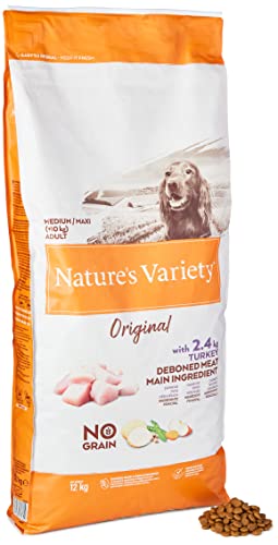 NATURE?S VARIETY Nourriture pour Chiens Tind No Grain Med Adult Turkey 12 KG Nature's