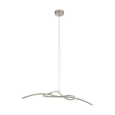 EGLO Novafeltria plafonnier suspendu led int&eacute;gr&eacute; nickel satin&eacute;