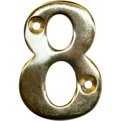 NOVAP  - Chiffre laiton Numero 8 - Hauteur 51 Mm