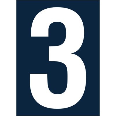 NOVAP  - Numero de rue pre-adhesif - Chiffre.3 -