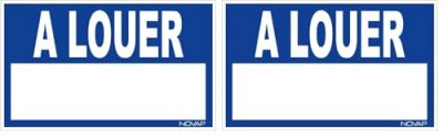 NOVAP  - panneau information ""a louer"" BD-688967