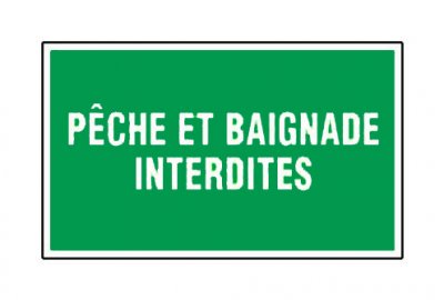 NOVAP  - plaque d'interdiction ""p&ecirc;che et baignade interdites"" BD-151496