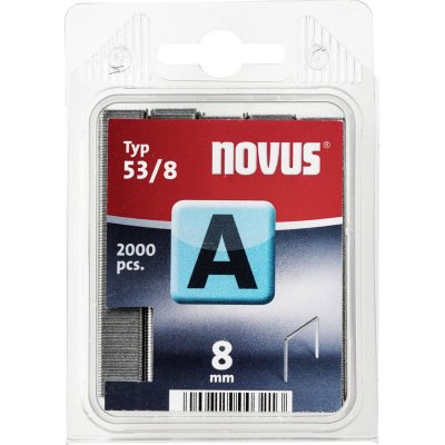 NOVUS  042-0356 Blister de 2000 Agrafes fines 53/8 Renforc&eacute;es Gris