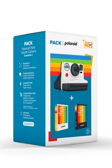 POLAROID Now G&eacute;n&eacute;ration 2 Blanc + 8 photos couleurs cadre blanc + 8 photos couleur cadre noir