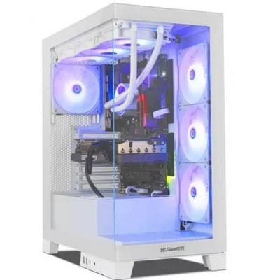 NOX  Hummer Glock Pc Tower Case Clair,Blanc 