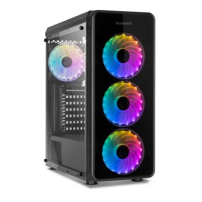 NOX  Hummer Tgm Rainbow Rgb Tower Box Rouge