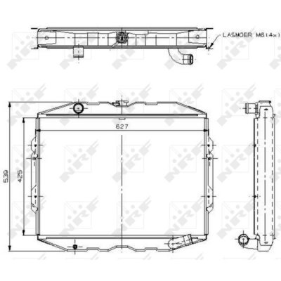NRF  504115 Radiateur du moteur Grille de radiateur soud&eacute;e