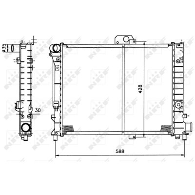 NRF  504140 Radiateur, refroidissement du moteur