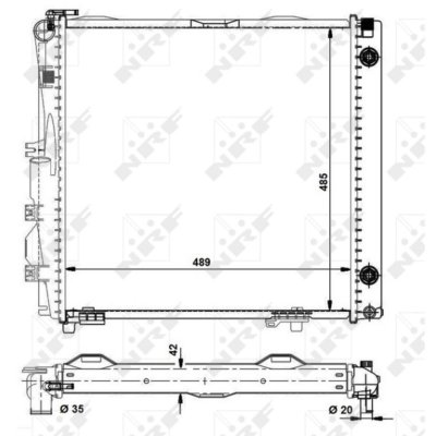 NRF  504258 Radiateur, refroidissement du moteur