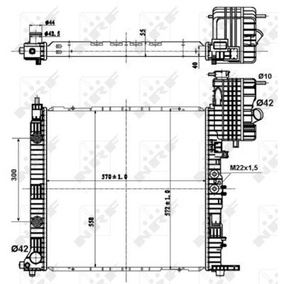 NRF  50581 Radiateur, refroidissement du moteur