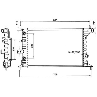 NRF  519516 Radiateur, refroidissement du moteur