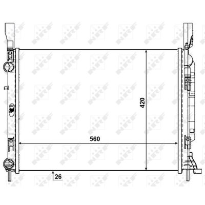 NRF  53004 Radiateur, refroidissement du moteur