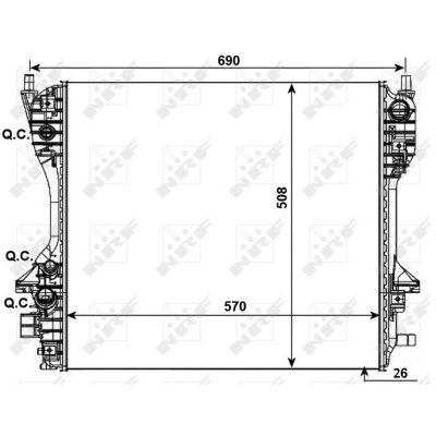 NRF  53012 Radiateur, refroidissement du moteur