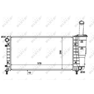 NRF  53601 Radiateur, refroidissement du moteur
