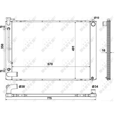 NRF  53681 Radiateur, refroidissement du moteur