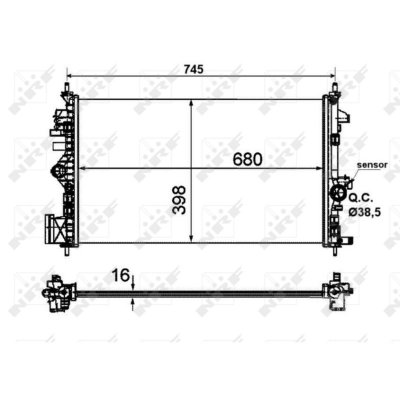 NRF  53773 Radiateur, refroidissement du moteur