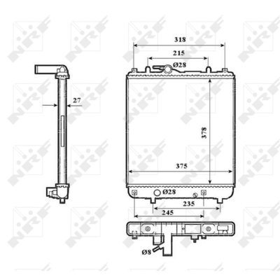 NRF  53825 Radiateur, refroidissement du moteur